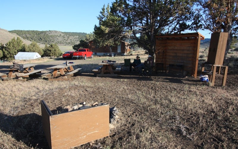 Panorama of the outdoor cooking area
