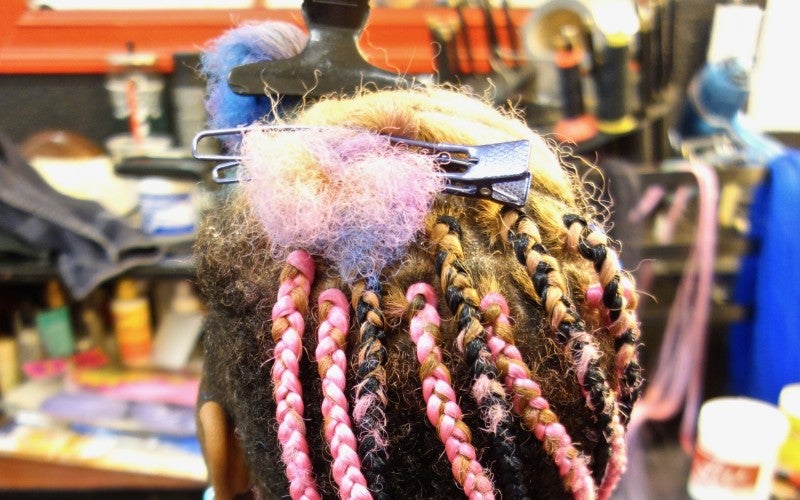 Partially braided pink extensions