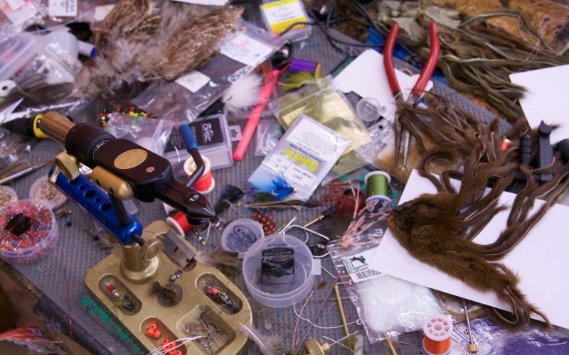 Fly tying tools and materials