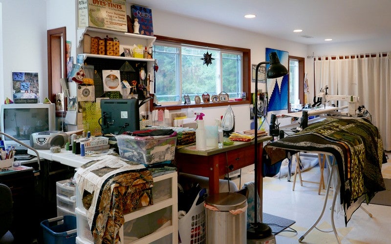 Theresa's quilting studio