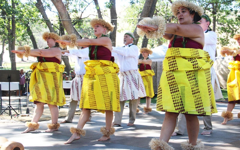 Andrea's students performing hula