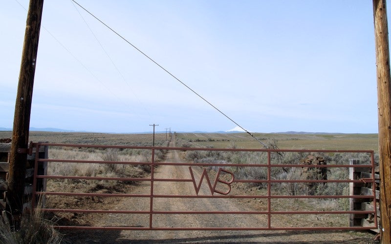 Cathy Brown and Jaimie Wilson's ranch gate