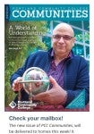 A Portland Community College catalog cover titled "A World of Understanding" and featuring an image of Ali holding a globe. 
